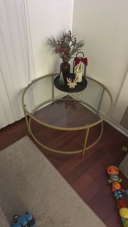 Round Gold Coffee Table