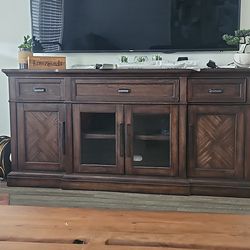 Tv stand console with drawers