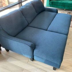 📌Same Day Delivery 📌Jarreau Blue Sofa Chaise Sleeper