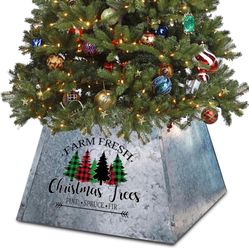Galvanized Metal Christmas Tree Collar