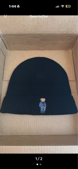 Polo Beanie Solid Flag Bear Black