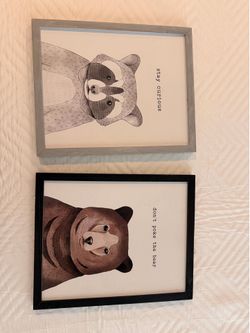 Nursery decor animal frames