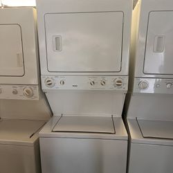 Kenmore 27in 220v Electric Stackable Washer & Dryer