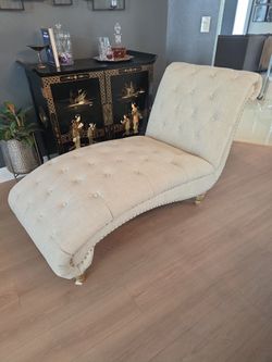 Beige Chaise Lounge