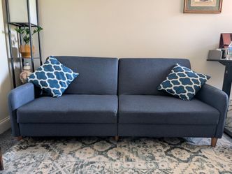 Jasper Coil Linen Futon Sleeper Sofa