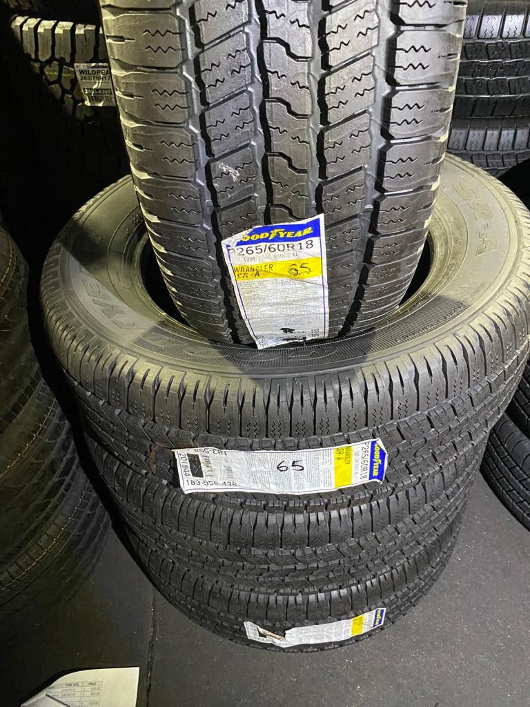 SET FOUR NEW TIRES 265/60/18 Goodyear Wrangler SR-A for Sale in Whittier,  CA - OfferUp