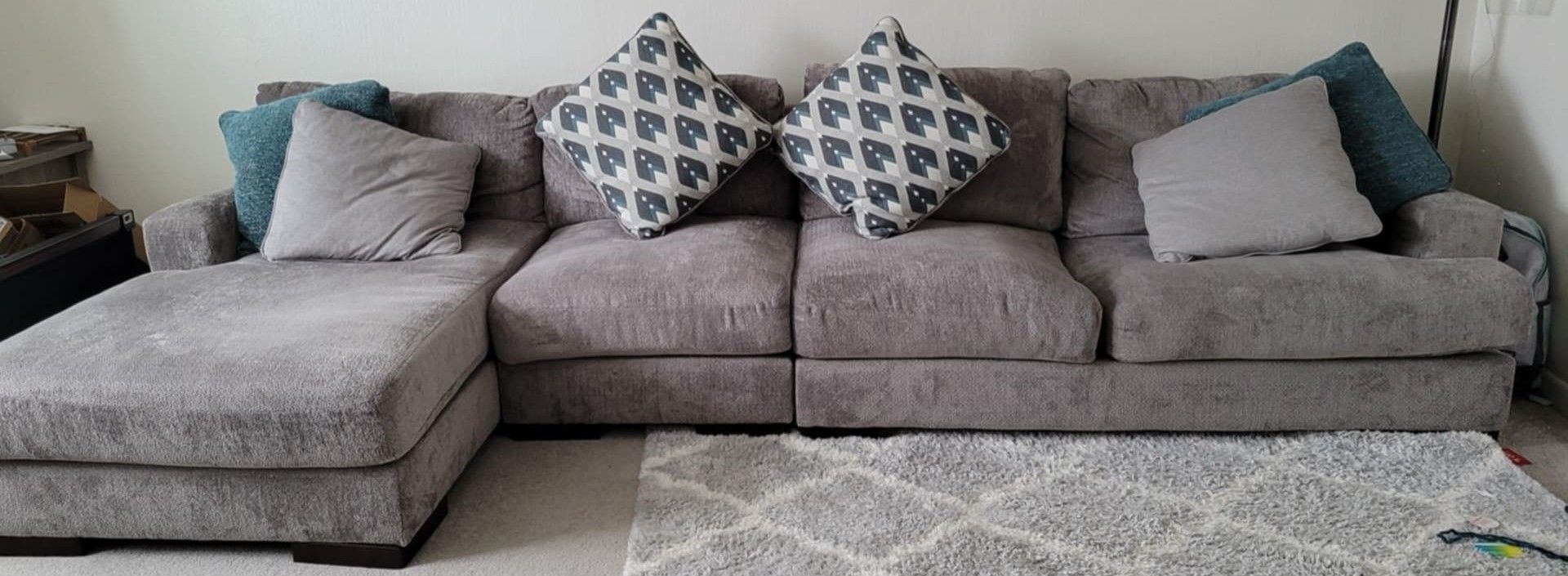 Larce 3-Piece Performance Fabric Sectional with Chaise Left-arm facing