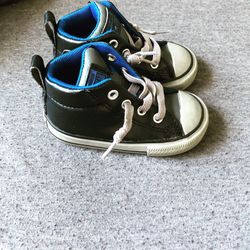 Leather Cons with gray bottoms