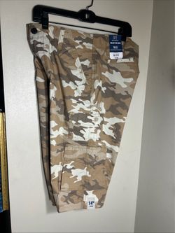 GEORGE MENS BELOW THE KNEE DESERT CAMO CARGO SHORTS W 34 - INSEAM 14" NEW NWT