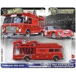 Hot Wheels Mattel Premium Team Transport Ferrari 250 GTO & Fiat Bartoletti Die-cast Car Truck Set