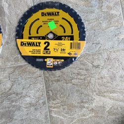Brand New 2pc Dewalt N646485 71/4” 24T Saw Blades $15 Each 