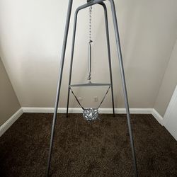 Like-New Jolly Jumper Elite Safari Print– Baby Exerciser w/ Stand (Indoor/Outdoor)