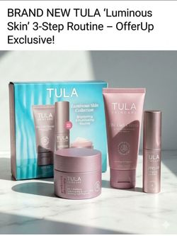 TULA Skincare Luminous Skin Collection - Brand New 3-Step Routine Set