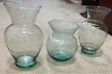 3 Glass vases-all or one price varies