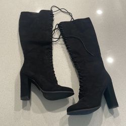 Black Lace Up Boots 