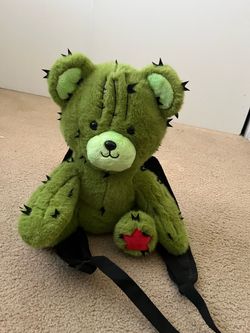 Coachella Green Cactus Bear Backpack