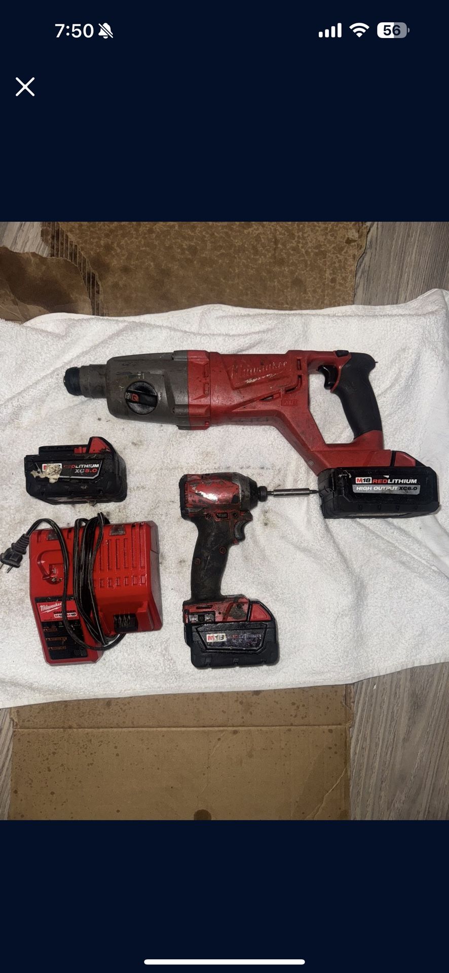 Milwaukee M18 Fuel SDS-Max Rotary Hammer And Impact Driver