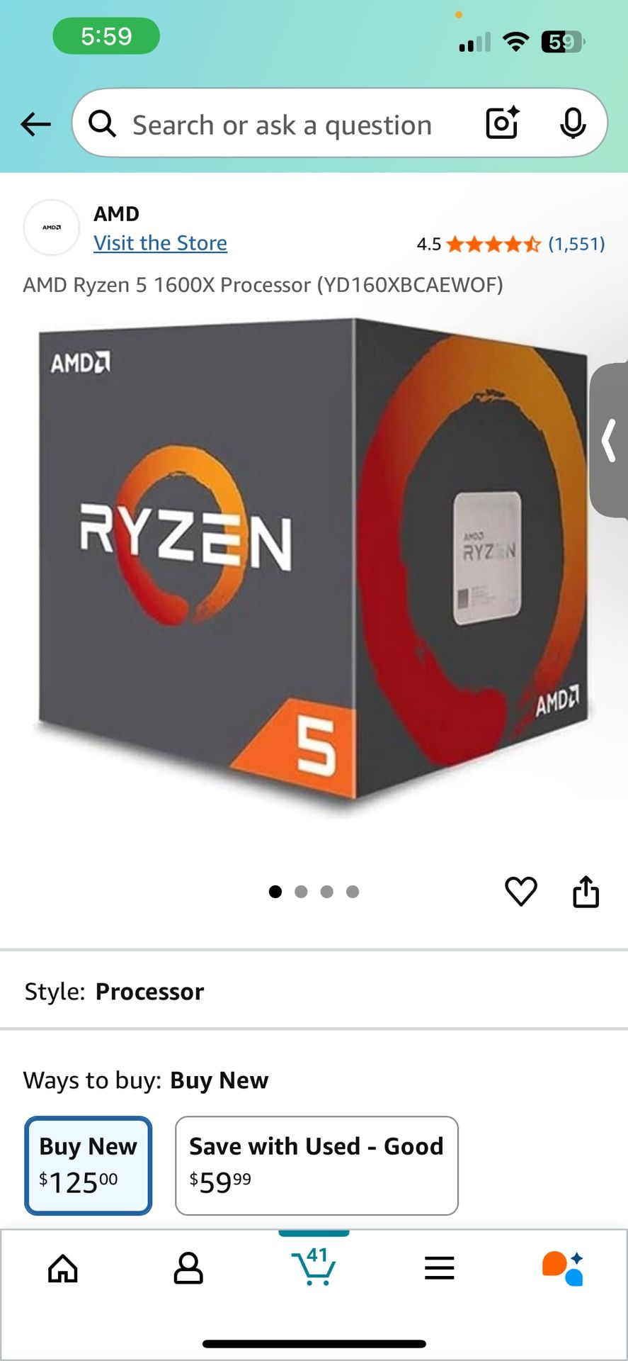 Ryzen 5 1600x Cpu Processor