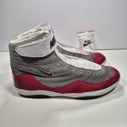 Size 11 - Nike Inflict 3 Grey Red Ohio State Logo Colors Wrestling Shoes