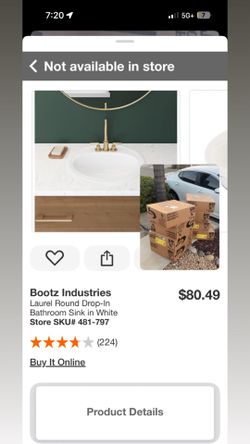 boots industrys laurel round drop-in bathroom sink