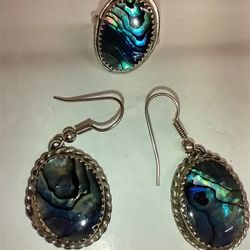 HANDMADE Silver Earrings & Ring Set