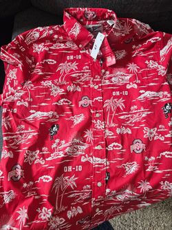 Ohio state button up medium