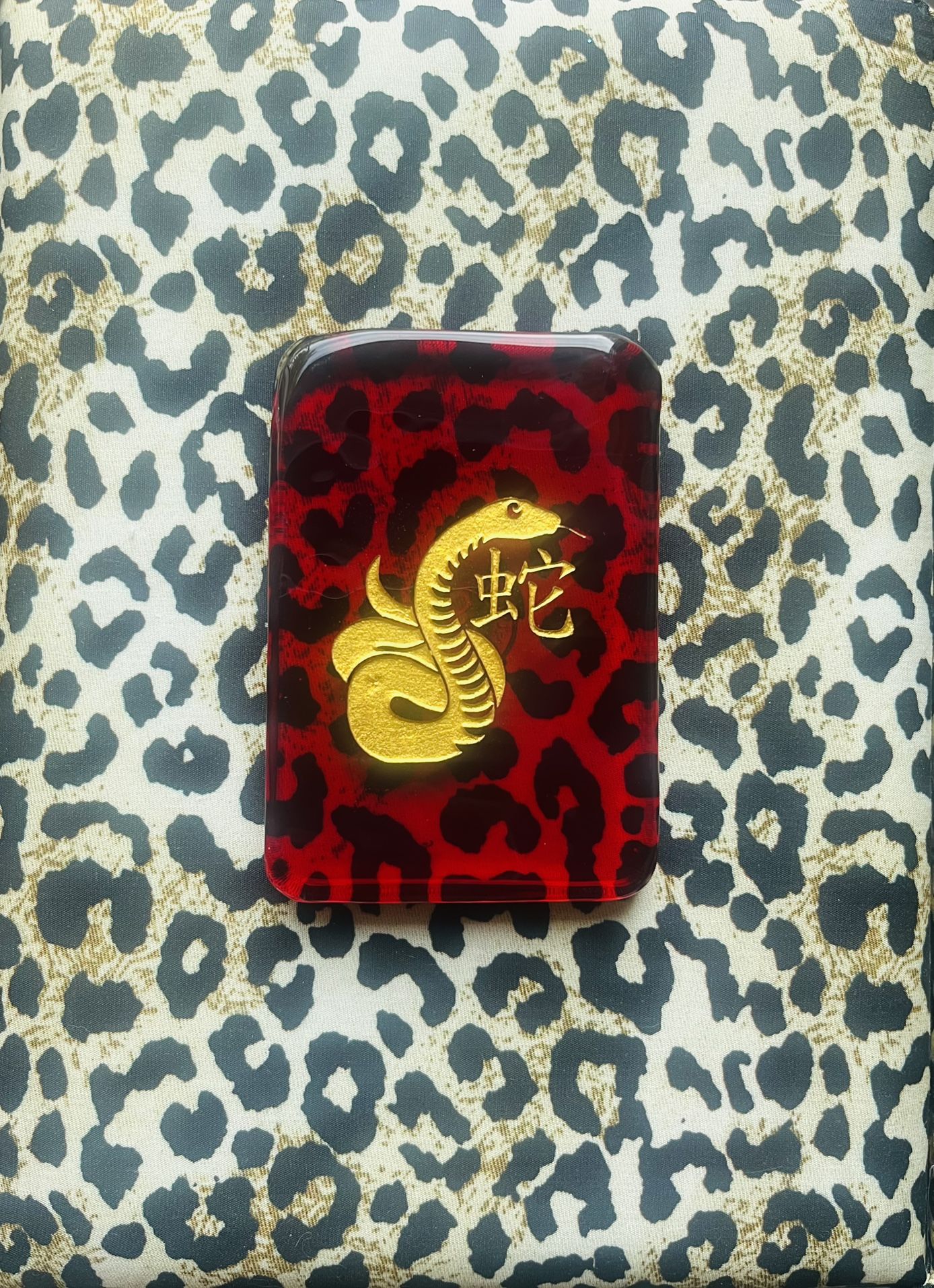Beautiful Red Envelope-Year of the Snake Glass Figurine