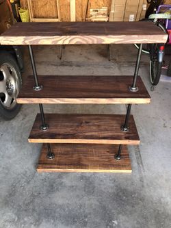 Rustic bookshelf solid wood