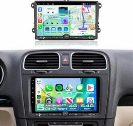 Car Radio Stereo VW Passat Jetta Tiguan Golf MK5 MK6 T5 Polo, Wireless CarPlay Android Auto, 9” Touch Screen Head Units, Backup Camera