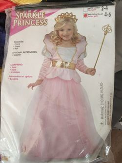 Sparkle Princess Size 4-6 Girls Costume