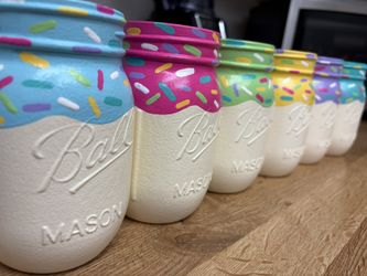 “Sprinkle” Themed Mason Jars