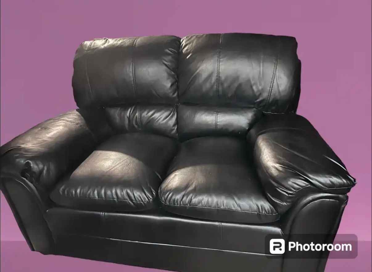 Faux Leather Sofa and Loveseat