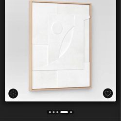 24” x 30” Dimensional 3D Framed Wall Sculpture with Sand Tetxture, Modern Canvas Art