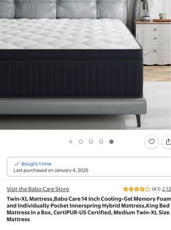 XL Twin Mattress and Frame