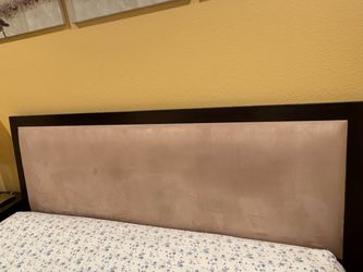 Queen bed frame with nightstands