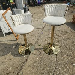 Price Is Firm.. Two Beautiful Height Adjustable Bar Stools