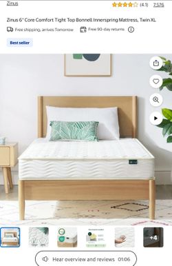 Zinus twin mattress.