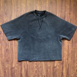 Oversized RAW Cut fleece shirt size Med