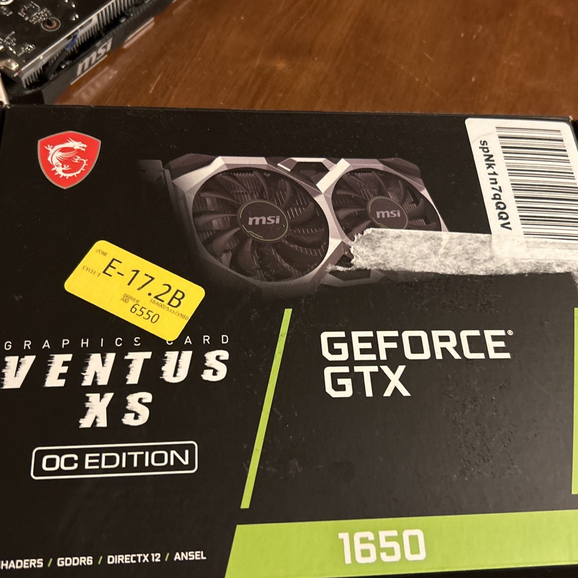 MSI 1650 Gpu For Computer