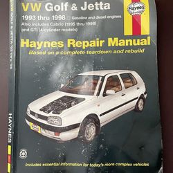 VW  Haynes Repair Manual 1993-98 Book