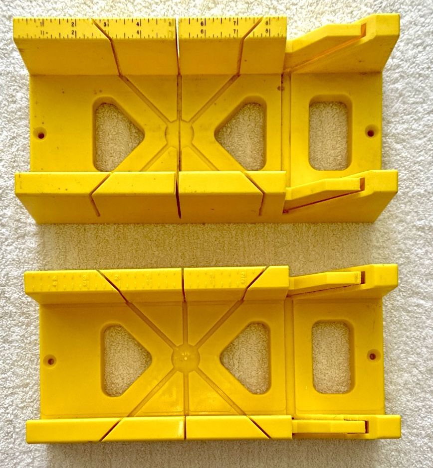 Mitre Cutting Block-High-Impact Polystyrene -Yellow. -Set of 2. 12”Used great condition.