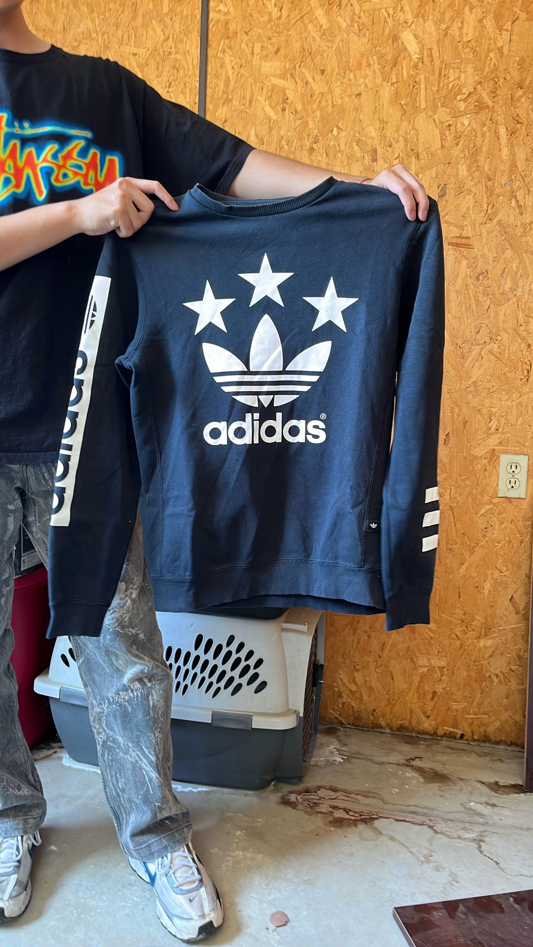 The Adidas Black And White Sweater