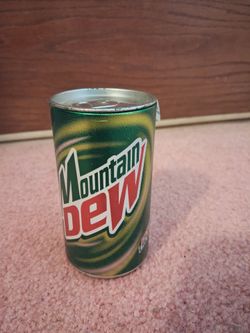 Mountain dew can with toy in it