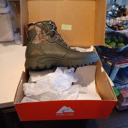 Ozark Trail Men's Size 11 & 12 Waterproof Mid Hunting Rubber Lace Boots Black