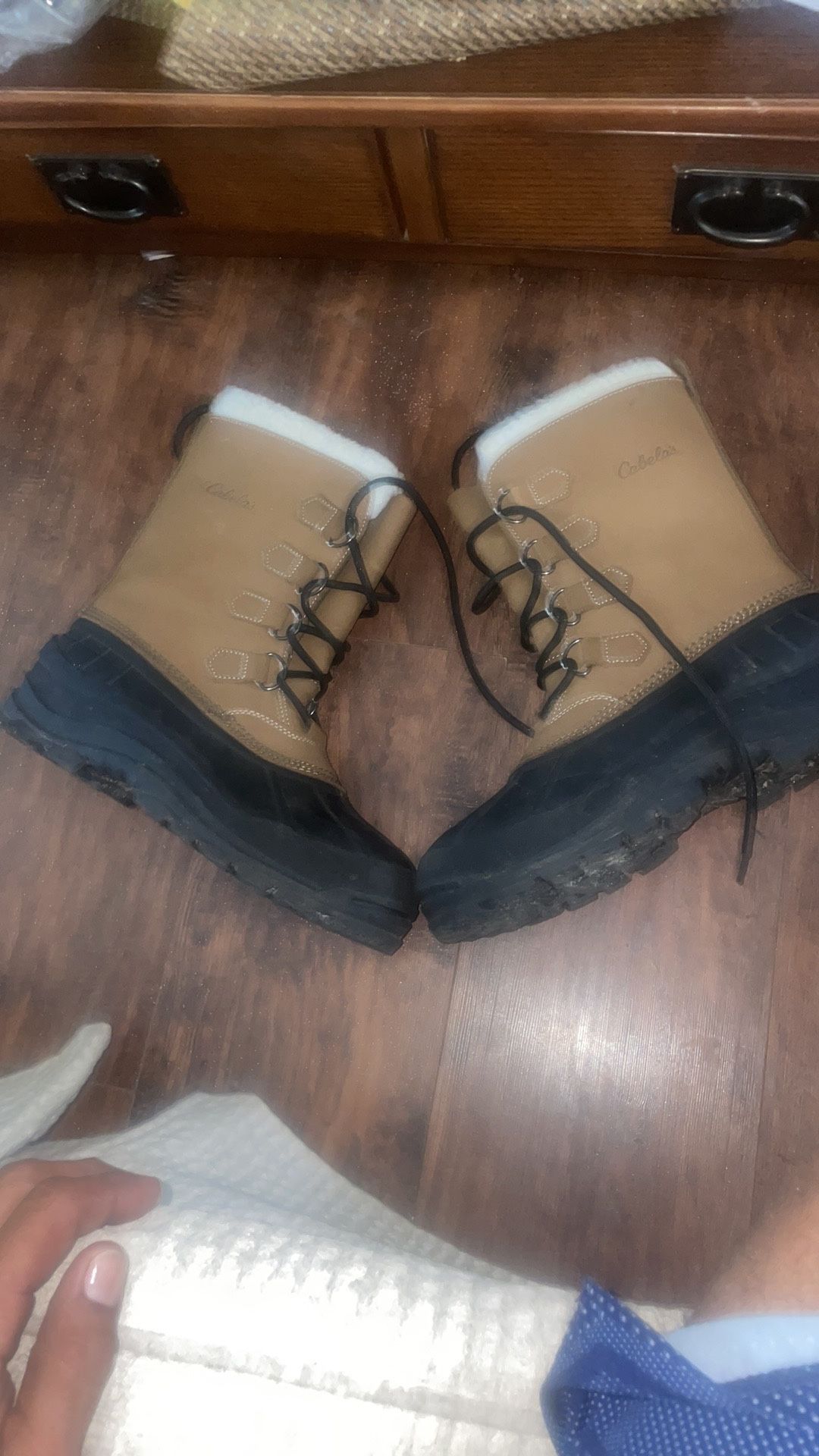 Cabelas SnowPac Insulated Winter Boots- Mens- Brown Black- Snow Boots 12M