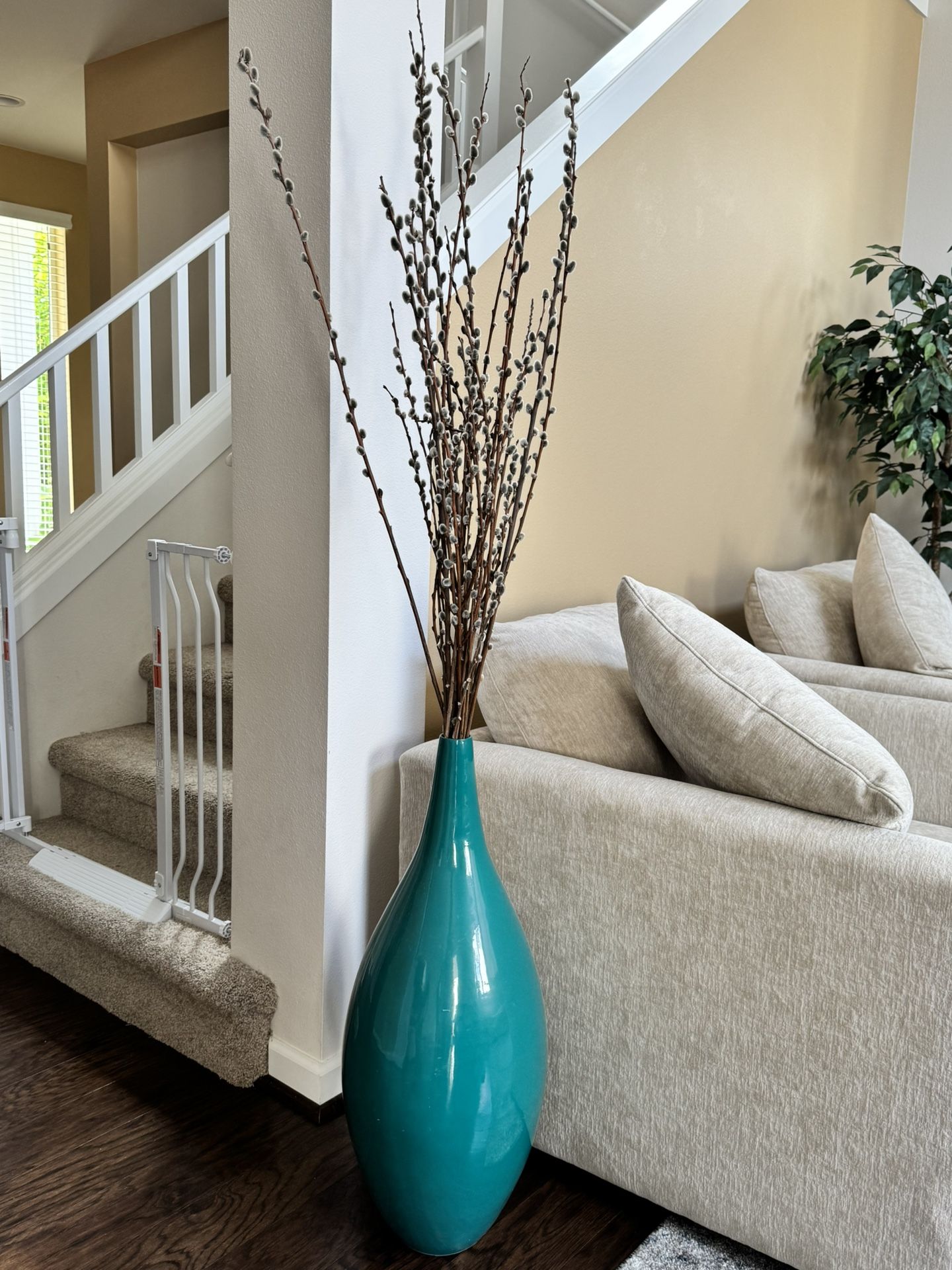 Tall Vase With Artificial Flower