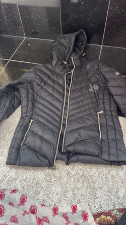 Michael Kors Packable Down Fill Black Jacket Large Size