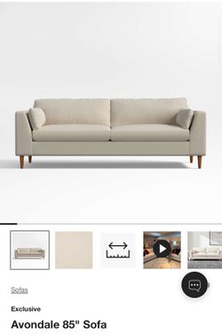 Crate and Barrel Avondale Sofa Cushion Cover