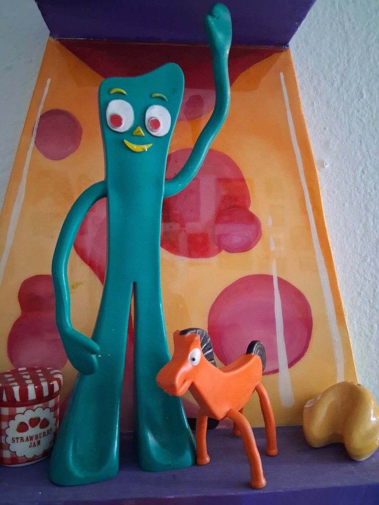1980's Vintage Gumby And Pokey Fugurines