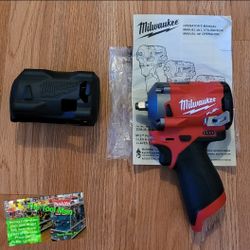 New Milwaukee M12 Fuel 3/8 Stubby Brushless Cordless Impact Wrench and Protective Boot. $150 Firm. Pickup Only 